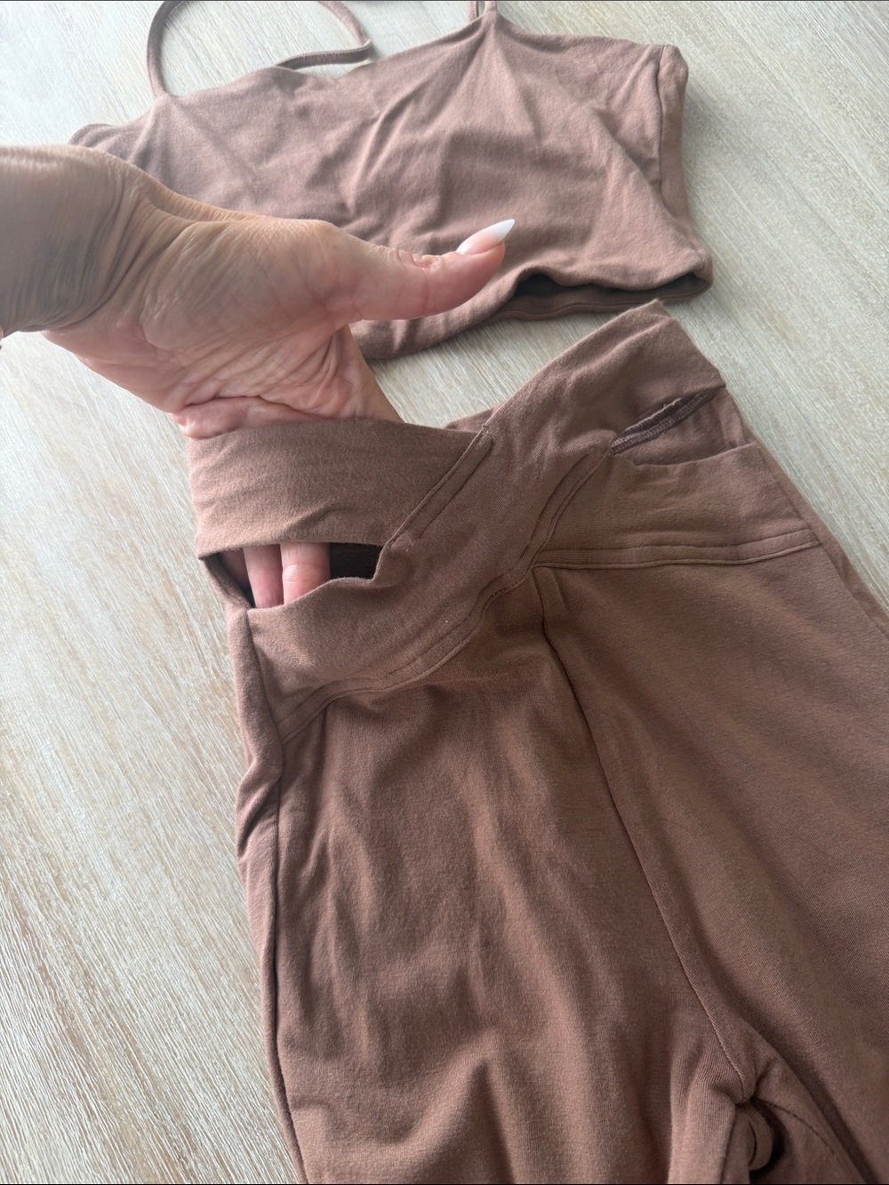 Oh Polly Brown Skinny Jumpsuit Set